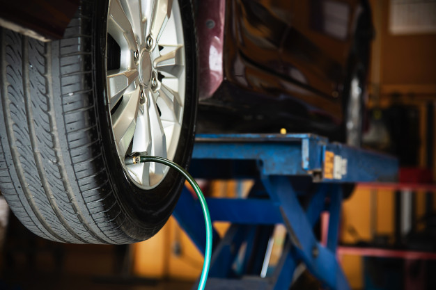 Car tire inflation